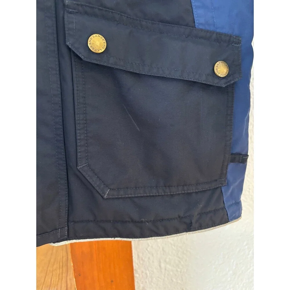 Lands’ end grow-a-longs blue winter jacket coat 7